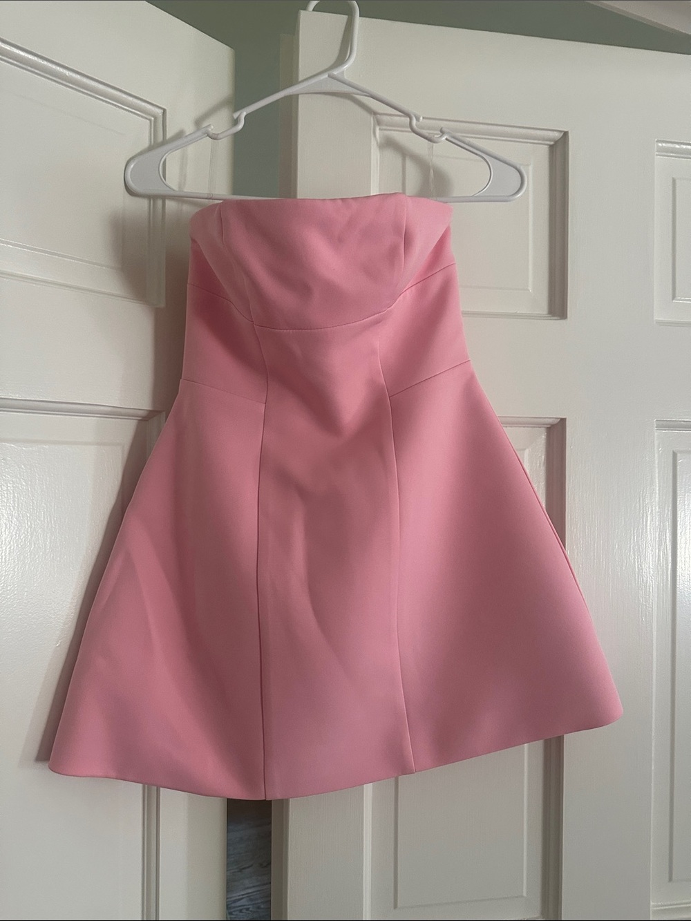 Showpo Strapless Bubblegum Pink Fit-and-Flare Dress